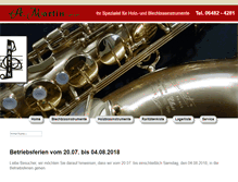 Tablet Screenshot of musikhaus-martin.de